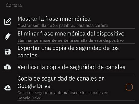 Blixt Wallet Options